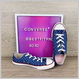 🦋Converse Double Tongue Star Perforated Low Top